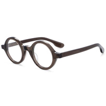 Load image into Gallery viewer, 54157 Round Retro Leopard Acetate Optical Glasses Frames Amber Men Women Reading Eyeglasses