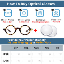 Load image into Gallery viewer, 54157 Round Retro Leopard Acetate Optical Glasses Frames Amber Men Women Reading Eyeglasses