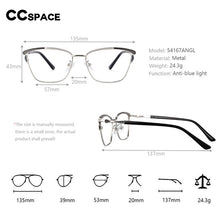 Load image into Gallery viewer, 54167 Luxurious Anti Blue Light Prescription Glasses Frames Women Reading Glasses Computer Eyeglasses