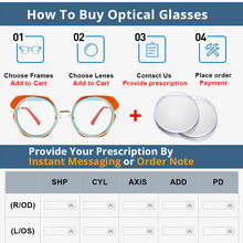 Carica l&#39;immagine nel visualizzatore di Gallery, 54171 Montature per occhiali da vista stile anti luce blu Punk Round Women TR90 Occhiali da vista per computer 