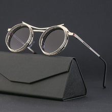 Load image into Gallery viewer, 54180 Retro Round Metal Steam Punk Sunglasses Men Women Super Cool Shades UV400 Vintage Glasses