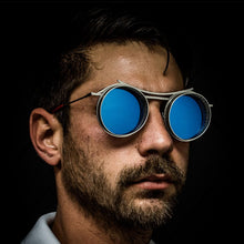 Load image into Gallery viewer, 54180 Retro Round Metal Steam Punk Sunglasses Men Women Super Cool Shades UV400 Vintage Glasses