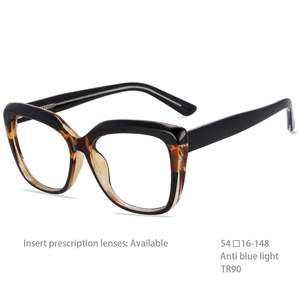 54194 Style Blue Light Blocking Glasses Frames Women TR90 High-Grade Computer Eyeglasses