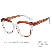 Load image into Gallery viewer, 54194 Style Blue Light Blocking Glasses Frames Women TR90 High-Grade Computer Eyeglasses
