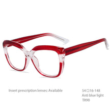 Load image into Gallery viewer, 54194 Style Blue Light Blocking Glasses Frames Women TR90 High-Grade Computer Eyeglasses