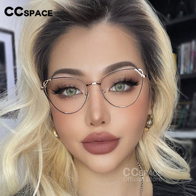 54195 Cat Eye Anti Blue Light Optical Metal Glasses Frames Women Computer Eyeglasses