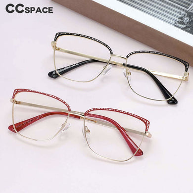 54196 Metal Hollow Anti Blue Light Optical Glasses Frames Women Computer Prescription Eyeglasses