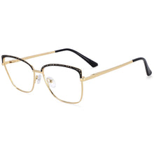 Load image into Gallery viewer, 54196 Metal Hollow Anti Blue Light Optical Glasses Frames Women Computer Prescription Eyeglasses