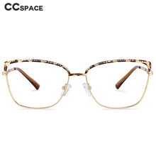 Load image into Gallery viewer, 54196 Metal Hollow Anti Blue Light Optical Glasses Frames Women Computer Prescription Eyeglasses