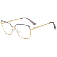 Load image into Gallery viewer, 54196 Metal Hollow Anti Blue Light Optical Glasses Frames Women Computer Prescription Eyeglasses