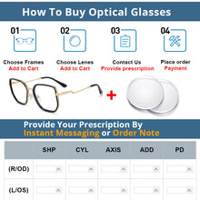 Load image into Gallery viewer, 54197 Plastic Titanium Anti Blue Light Prescription Glasses Frames Women Computer Eyeglasses