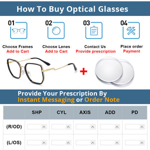 54197 Plastic Titanium Anti Blue Light Prescription Glasses Frames Women Computer Eyeglasses