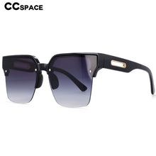 Load image into Gallery viewer, 54201 Oversized Sunglasses Half Frame Rectangle Men Women Shades UV400 Vintage Glasses
