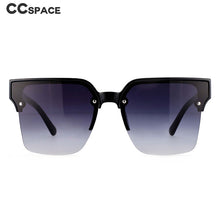 Load image into Gallery viewer, 54201 Oversized Sunglasses Half Frame Rectangle Men Women Shades UV400 Vintage Glasses
