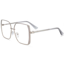 Load image into Gallery viewer, 54205 Anti Blue Light Women Metal Glasses Frames Square Hollow Computer Eyeglasses