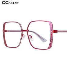 Load image into Gallery viewer, 54205 Anti Blue Light Women Metal Glasses Frames Square Hollow Computer Eyeglasses