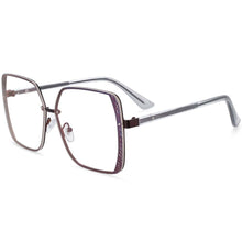 Load image into Gallery viewer, 54205 Anti Blue Light Women Metal Glasses Frames Square Hollow Computer Eyeglasses