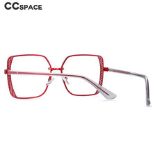 Load image into Gallery viewer, 54205 Anti Blue Light Women Metal Glasses Frames Square Hollow Computer Eyeglasses