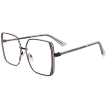 Load image into Gallery viewer, 54205 Anti Blue Light Women Metal Glasses Frames Square Hollow Computer Eyeglasses