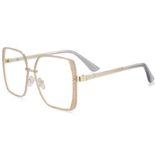 Load image into Gallery viewer, 54205 Anti Blue Light Women Metal Glasses Frames Square Hollow Computer Eyeglasses