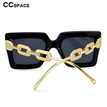 Load image into Gallery viewer, 54210 Oversized Metal Chain Sunglasses Men Women  Shades UV400 Vintage Glasses