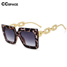 Load image into Gallery viewer, 54210 Oversized Metal Chain Sunglasses Men Women  Shades UV400 Vintage Glasses