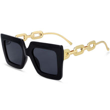 Load image into Gallery viewer, 54210 Oversized Metal Chain Sunglasses Men Women  Shades UV400 Vintage Glasses