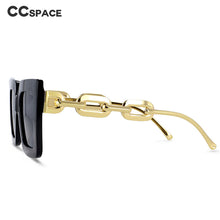 Load image into Gallery viewer, 54210 Oversized Metal Chain Sunglasses Men Women  Shades UV400 Vintage Glasses