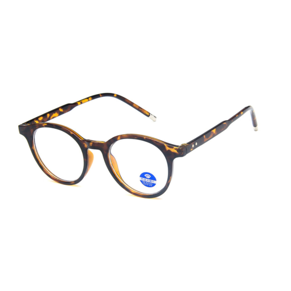 54214 Retro Round Anti Blue Light Glasses Frames Men Women Computer Eyeglasses