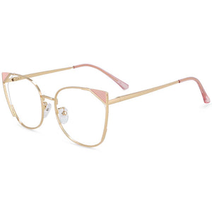 54218 Cat Eye Femal Anti Blue Light Prescription Optical Glasses Frames Women Decorative Eyeglasses