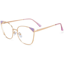 Carica l&#39;immagine nel visualizzatore di Gallery, 54218 Cat Eye Femal Anti Blue Light Prescription Optical Glasses Frames Women Decorative Eyeglasses