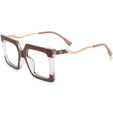 Load image into Gallery viewer, 54219 Plastic Titanium Square Anti Blue Light  Glasses Frames Women Tr90 Computer Eyeglasses