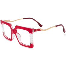 Load image into Gallery viewer, 54219 Plastic Titanium Square Anti Blue Light  Glasses Frames Women Tr90 Computer Eyeglasses