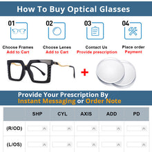 Load image into Gallery viewer, 54219 Plastic Titanium Square Anti Blue Light  Glasses Frames Women Tr90 Computer Eyeglasses