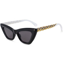 Load image into Gallery viewer, 54226 Sweets Sunglasses Men Women Cat Eye Chain Shades UV400 Vintage Glasses