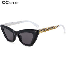 Load image into Gallery viewer, 54226 Sweets Sunglasses Men Women Cat Eye Chain Shades UV400 Vintage Glasses