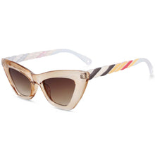 Load image into Gallery viewer, 54226 Sweets Sunglasses Men Women Cat Eye Chain Shades UV400 Vintage Glasses