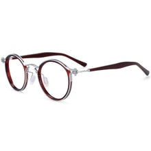 Carica l&#39;immagine nel visualizzatore di Gallery, 54227 Montature per occhiali retrò punk a vapore montature per occhiali da vista per uomo donna anti luce blu in acetato 