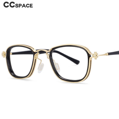 54227 Retro Steam Punk Glasses Frames Optical Prescription Men Women Anti Blue Light Acetate Leg Computer Eyeglasses