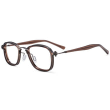 Carica l&#39;immagine nel visualizzatore di Gallery, 54227 Montature per occhiali retrò punk a vapore montature per occhiali da vista per uomo donna anti luce blu in acetato 