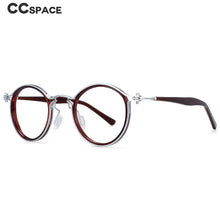 Carica l&#39;immagine nel visualizzatore di Gallery, 54227 Montature per occhiali retrò punk a vapore montature per occhiali da vista per uomo donna anti luce blu in acetato 