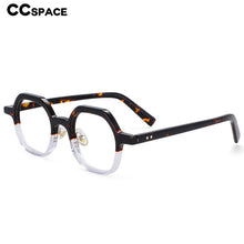 Load image into Gallery viewer, 54229 Retro Polygon Leopard Acetate Optical Glasses Frames Men Women Reading Eyeglasses