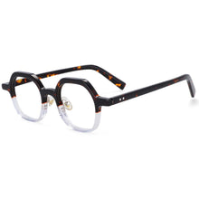 Load image into Gallery viewer, 54229 Retro Polygon Leopard Acetate Optical Glasses Frames Men Women Reading Eyeglasses