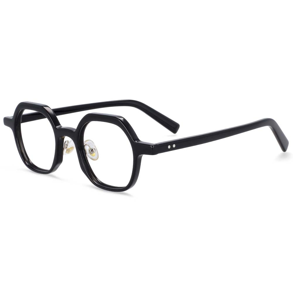 54229 Retro Polygon Leopard Acetate Optical Glasses Frames Men Women Reading Eyeglasses