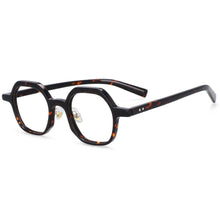 Load image into Gallery viewer, 54229 Retro Polygon Leopard Acetate Optical Glasses Frames Men Women Reading Eyeglasses