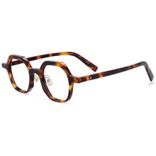 Load image into Gallery viewer, 54229 Retro Polygon Leopard Acetate Optical Glasses Frames Men Women Reading Eyeglasses