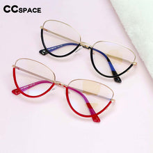 Load image into Gallery viewer, 54230 For Femal Plastic Titanium Anti Blue Light Half Frame Optical Glasses Frames Women Computer Eyeglasses