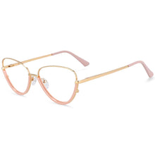 Load image into Gallery viewer, 54230 For Femal Plastic Titanium Anti Blue Light Half Frame Optical Glasses Frames Women Computer Eyeglasses