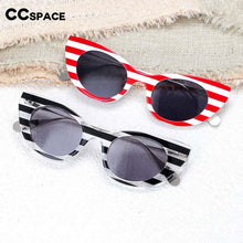 Load image into Gallery viewer, 54236 Retro Cat Eye Stripe Sunglasses Men Women Shades UV400 Vintage Glasses