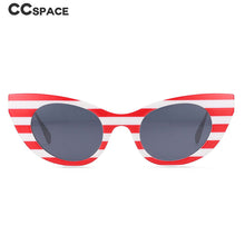 Load image into Gallery viewer, 54236 Retro Cat Eye Stripe Sunglasses Men Women Shades UV400 Vintage Glasses